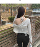 Layered Halterneck Inner Fake Layered Cardigan