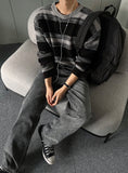 Stripe mix loose knit