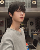 Waffle Button Wide Long Sleeve