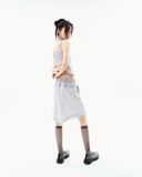 Halter Strap Plaid Sleeveless