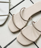 Visella Double Cubic Strap Slippers