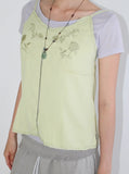 ROSE STITCH SLEEVELESS