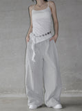 Mepho Pintuck Nylon Rivet Pants