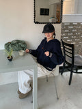 Chomin Half Open Waffle Wool Hood Knit