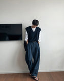 block knitted vest