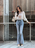 Apieu Smoke Puff Tassel Blouse