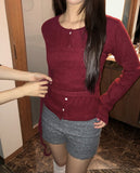 Deho brushed slim top cardigan