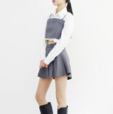 Ner shirt + bustier + pleated skirt set