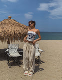 [U-BASIC] Summer Pintuck Linen Wide Pants