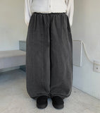 [unisex] Temoni Banding Cut Pigment Wide Pants