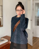 Pencuff Color Mohair Round Wool Knit