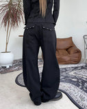 Eden Studded Curved Cotton Pants