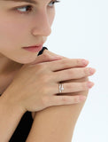 Essence Silver (W) Lab Diamond Coil Ring 0.3CT