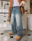 Rowe Washed Wide Denim Pants