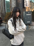 Unt Incision Boxy Leather Blouson Jacket