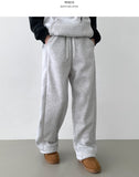 Two-Way Thick Brushed Lining Wide Jogger Cut Wide Banding Training Pants