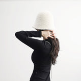 Chaki fleece bucket hat