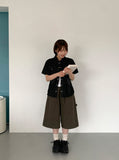 [unisex] Accorri Carpenter Pintuck Bermuda Pants
