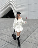 Light Unbalance Tiered Mini Skirt