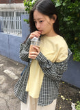 [unisex] Sankini Over Fit Pocket Check Shirt