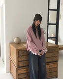 Mickle Track Color Matching Snap Rivet Overfit Hoodie