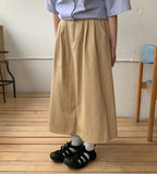 Kyofu Banding Flare Long Skirt