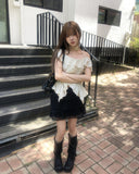 Bloom Corsage Frill Blouse