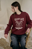 Velvet Lace Sweatshirt