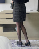 Speth Pearl Tweed A-Line Mini Skirt