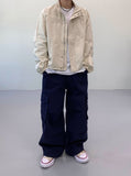 Moving diagonal pocket cargo pants
