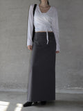 Reme Wrap Belt Layered Skirt