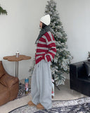 Cent Wool Haji Stripe Cardigan