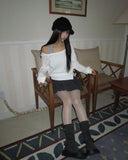 Elon Wool Pleated Mini Skirt