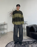 Heren gradient grunge knit