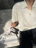 Summer Cool Boucle Collar Short Sleeve