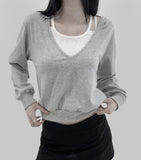 Izan V-neck Hooded T-shirt