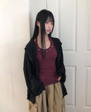 Okyu See-Through Hood Zip-Up