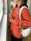 [unisex] Cornmeal Round Color Knit Sweatshirt