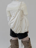 Dumpling Eyelet Shirring Shoulder Bag