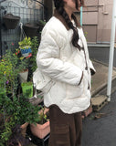 Raf Color Matching Collar quilting Padded Jumper