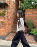 [MADE] Rude Raw Denim Stitch Balloon Fit Wide Long Pants