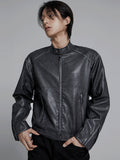 Vintage washing biker jacket