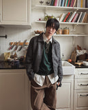 Log Mohair Wool Crop Jacket