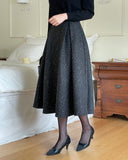 Marzel Pearl Wool Brushed Flare Skirt