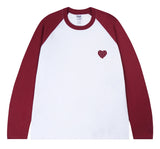 Dot Heart Raglan Long Sleeve T-Shirt