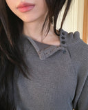 Netis Balaclava Button Ribbed Hoodie