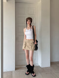 utility three-dimensional pocket mini skirt