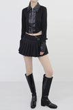 Esser leather color matching shirt