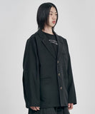 Wool Blended Batwing Jacket