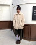 Abin Fur Fluffy Midi Coat
